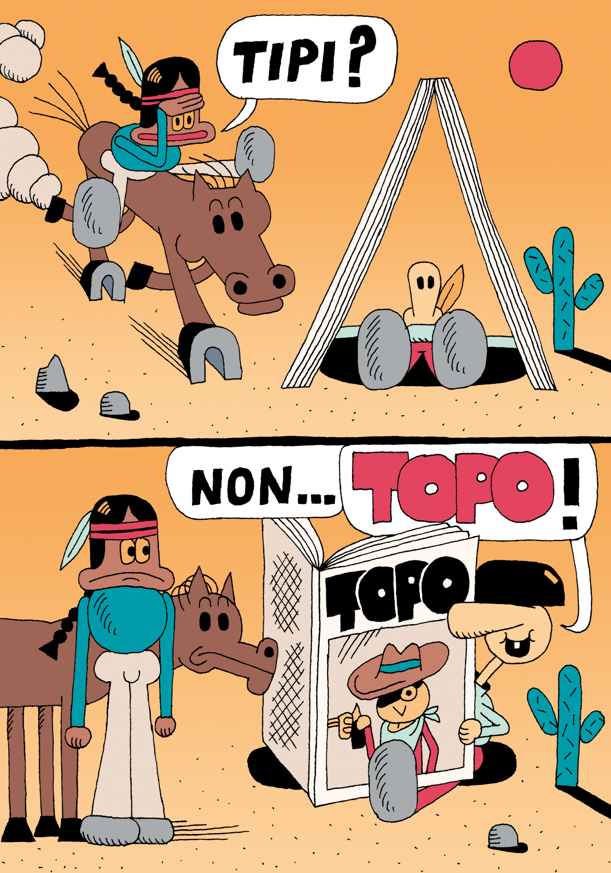 Illustration du bon d'abo par Estocafich pour la revue Topo.