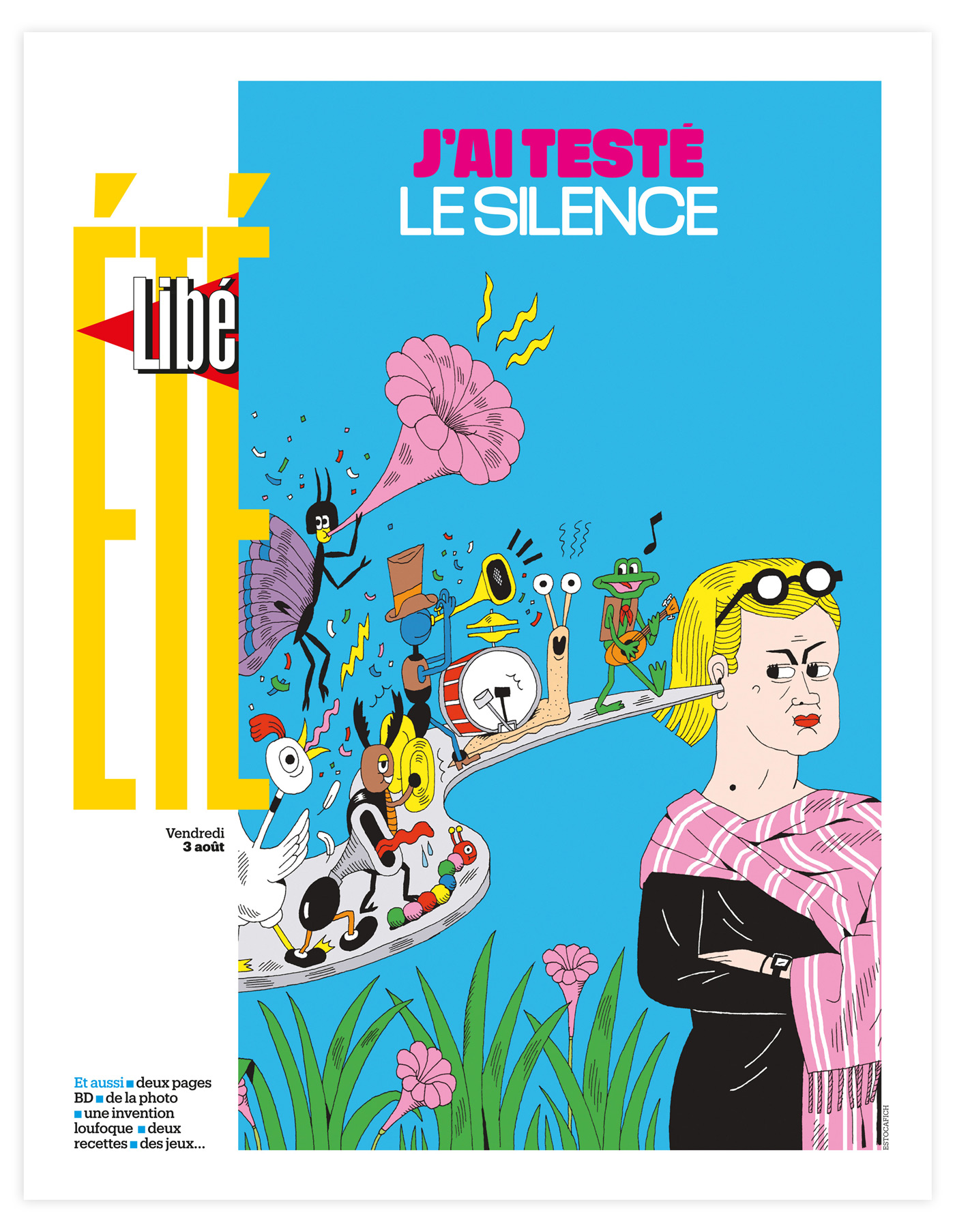 Ilustration de l'article "L'aloi du silence" paru dans le journal Libération